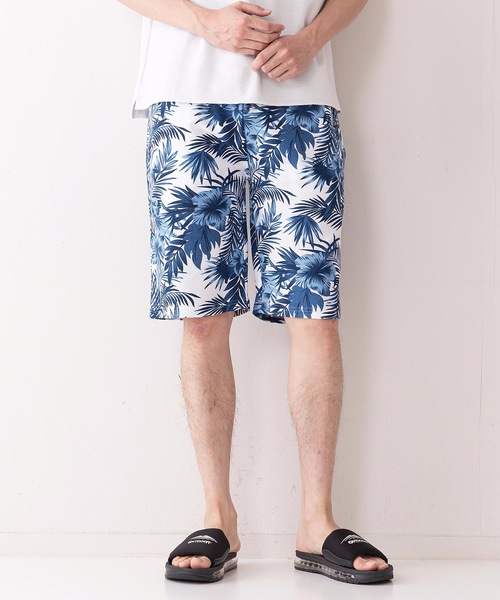 Blue Standard (ブルースタンダード)の「【BLUE STANDARD】ボーダー フォト リーフ 総柄ショーツ(その他パンツ・メンズ・ブルー/スミクロ/グリーン/チャコールグレー/ホワイト/ネイビー/レッド/インディゴブルー・LARGE/MEDIUM/X-LARGE)」の7枚目の写真