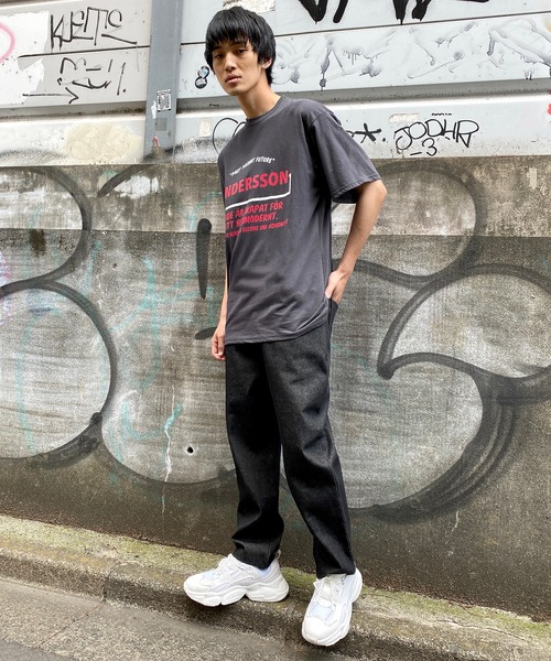 Figments（フィグメンツ）の「ANDERSSONロゴT（Tシャツ/カットソー・レディース・イエロー/スミクロ・FREE）」の6枚目の写真