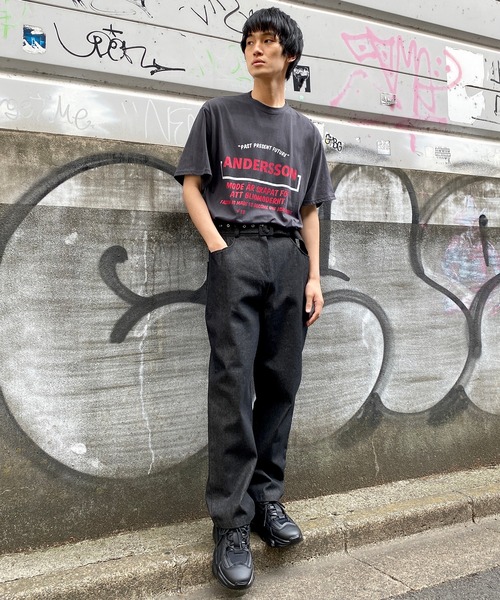 Figments（フィグメンツ）の「ANDERSSONロゴT（Tシャツ/カットソー・レディース・イエロー/スミクロ・FREE）」の4枚目の写真