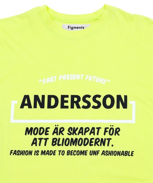 Figments（フィグメンツ）の「ANDERSSONロゴT（Tシャツ/カットソー・レディース・イエロー/スミクロ・FREE）」の8枚目の写真