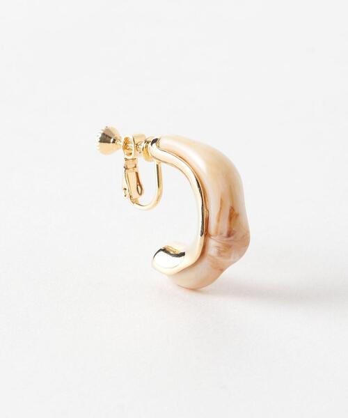 BEAUTY&YOUTH UNITED ARROWS（ビューティーアンドユースユナイテッドアローズ）の「BY ヘンケイサークルイヤリング ◆（イヤリング・レディース・ブラウン/その他1/ナチュラル・FREE）」の5枚目の写真