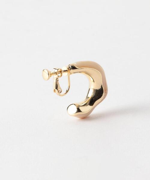 BEAUTY&YOUTH UNITED ARROWS（ビューティーアンドユースユナイテッドアローズ）の「BY ヘンケイサークルイヤリング ◆（イヤリング・レディース・ブラウン/その他1/ナチュラル・FREE）」の6枚目の写真