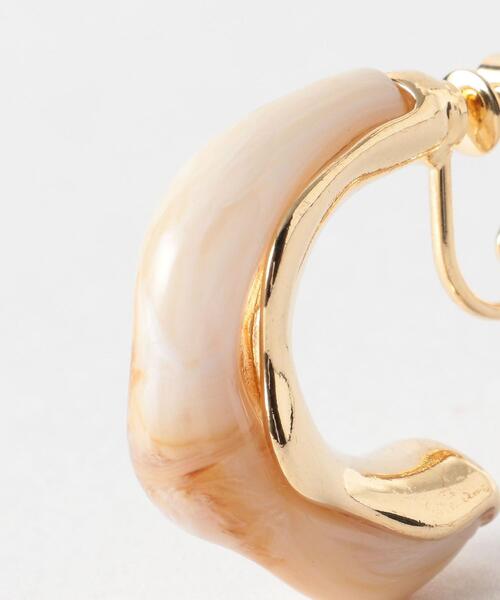 BEAUTY&YOUTH UNITED ARROWS（ビューティーアンドユースユナイテッドアローズ）の「BY ヘンケイサークルイヤリング ◆（イヤリング・レディース・ブラウン/その他1/ナチュラル・FREE）」の7枚目の写真