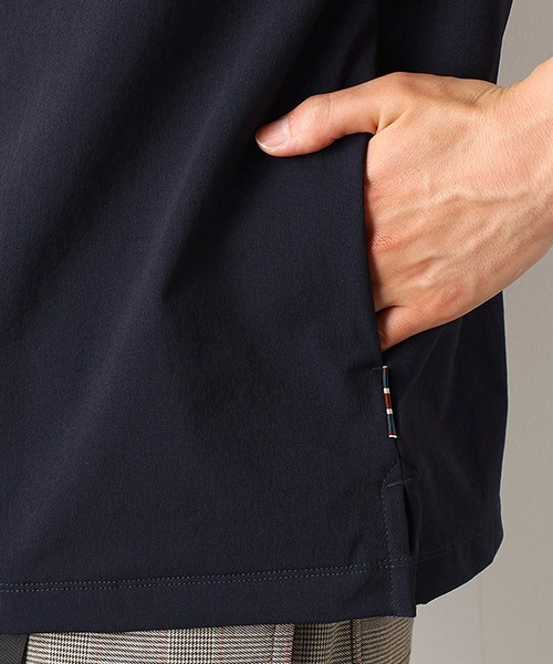 COMME　CA COMMUNE（コムサコミューン）の「スエード切り替え　ビッグTシャツ（Tシャツ/カットソー・メンズ・ブラック/ネイビー/オリーブ・MEDIUM/LARGE）」の7枚目の写真