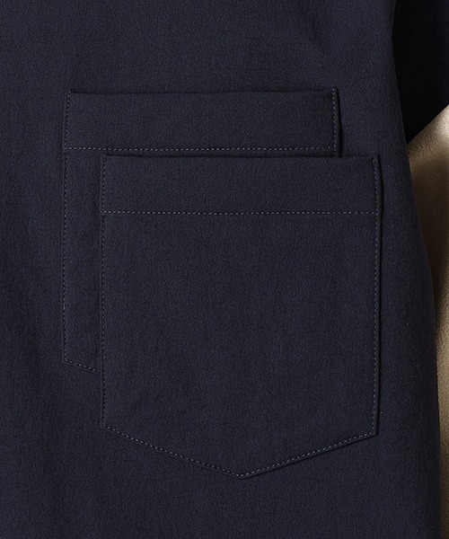 COMME　CA COMMUNE（コムサコミューン）の「スエード切り替え　ビッグTシャツ（Tシャツ/カットソー・メンズ・ブラック/ネイビー/オリーブ・MEDIUM/LARGE）」の10枚目の写真