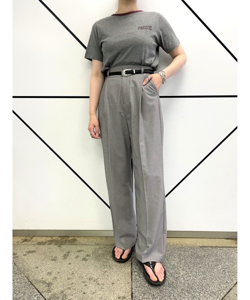 CIAOPANIC（チャオパニック）の「■センタープレススラックスハイウエストパンツ/セットアップ着用可能（スラックス・レディース・グレー/ブルー・SMALL/MEDIUM）」の11枚目の写真