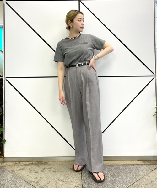 CIAOPANIC（チャオパニック）の「■センタープレススラックスハイウエストパンツ/セットアップ着用可能（スラックス・レディース・グレー/ブルー・SMALL/MEDIUM）」の12枚目の写真