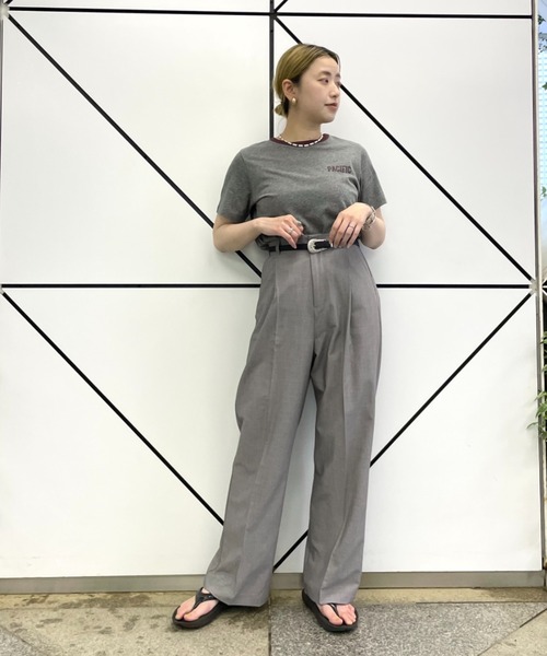 CIAOPANIC（チャオパニック）の「■センタープレススラックスハイウエストパンツ/セットアップ着用可能（スラックス・レディース・グレー/ブルー・SMALL/MEDIUM）」の13枚目の写真