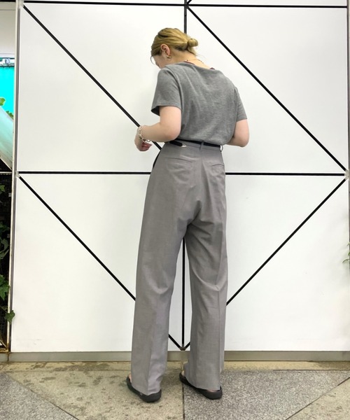CIAOPANIC（チャオパニック）の「■センタープレススラックスハイウエストパンツ/セットアップ着用可能（スラックス・レディース・グレー/ブルー・SMALL/MEDIUM）」の15枚目の写真