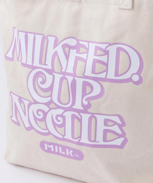MILKFED.（ミルクフェド）の「CUPNOODLE×MILKFED TOTE BAG（ショルダーバッグ・レディース・ブラック/ホワイト・ONE SIZE）」の4枚目の写真