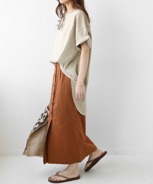 JOURNAL STANDARD relume(ジャーナルスタンダード レリューム)の「ウォッシャブルコットンリネンIラインスカート◆(スカート・レディース・ホワイト/ネイビー/キャメル・36/38)」の10枚目の写真