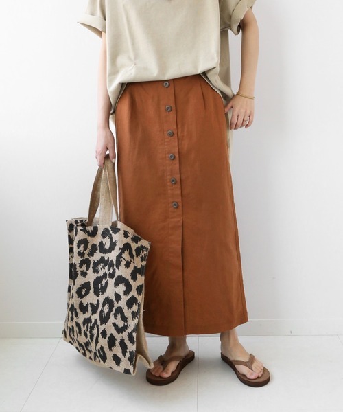 JOURNAL STANDARD relume(ジャーナルスタンダード レリューム)の「ウォッシャブルコットンリネンIラインスカート◆(スカート・レディース・ホワイト/ネイビー/キャメル・36/38)」の20枚目の写真