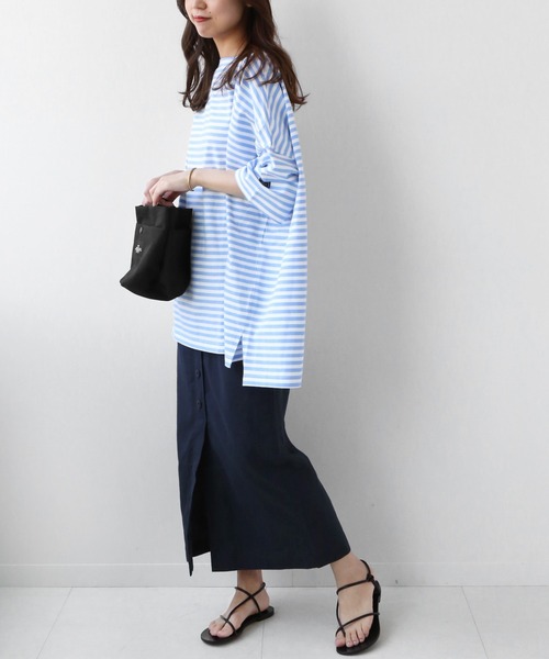 JOURNAL STANDARD relume(ジャーナルスタンダード レリューム)の「ウォッシャブルコットンリネンIラインスカート◆(スカート・レディース・ホワイト/ネイビー/キャメル・36/38)」の11枚目の写真