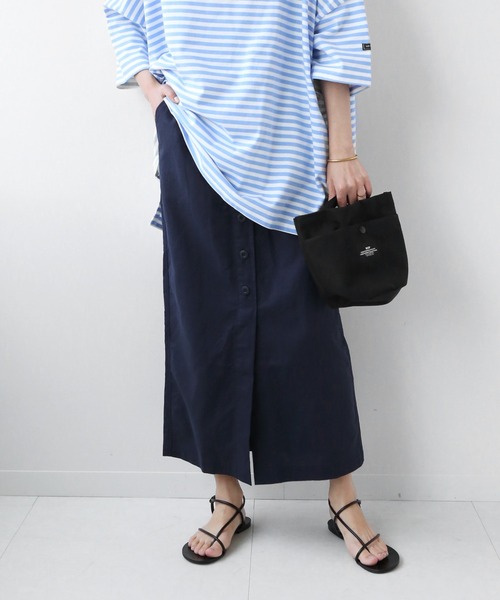 JOURNAL STANDARD relume(ジャーナルスタンダード レリューム)の「ウォッシャブルコットンリネンIラインスカート◆(スカート・レディース・ホワイト/ネイビー/キャメル・36/38)」の16枚目の写真