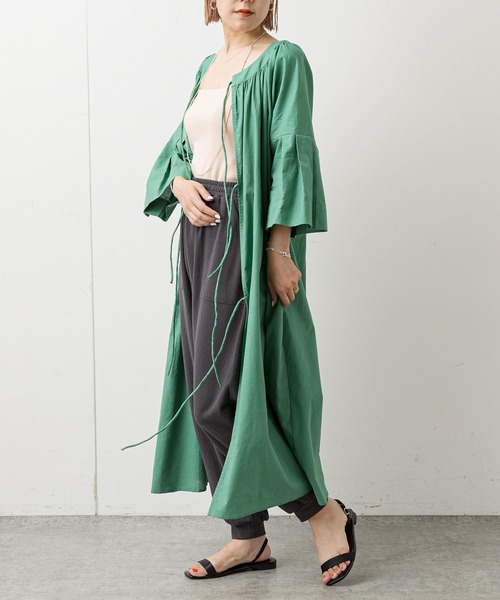ワンピースリネン2wayガウンワンピース ワンピース Omekashi オメカシ のファッション