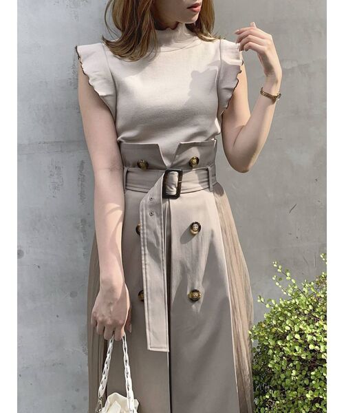 dazzlin（ダズリン）の「トレンチサイドチュールロングカート（スカート・レディース・ベージュ/ブラウン/モカ・SMALL/MEDIUM）」の22枚目の写真