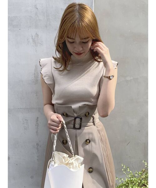 dazzlin（ダズリン）の「トレンチサイドチュールロングカート（スカート・レディース・ベージュ/ブラウン/モカ・SMALL/MEDIUM）」の20枚目の写真