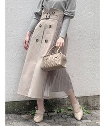 トレンチサイドチュールロングカート