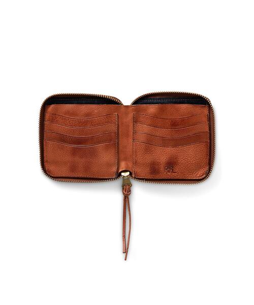 RRL（ダブル アール エル）の「タンブルドレザー ジップ ウォレット