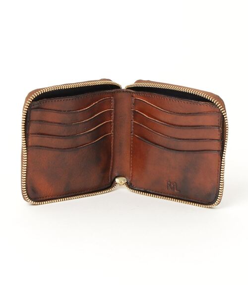 RRL（ダブル アール エル）の「タンブルドレザー ジップ ウォレット
