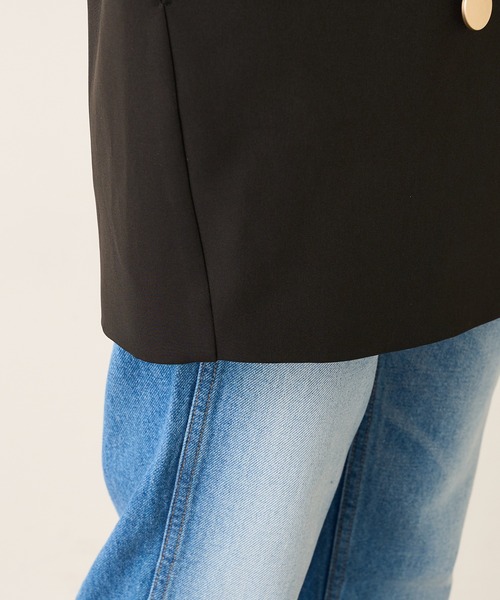 Lui's（ルイス）の「オーバーダブルジャケット（テーラードジャケット・レディース・ブラック/グリーン・FREE）」の12枚目の写真