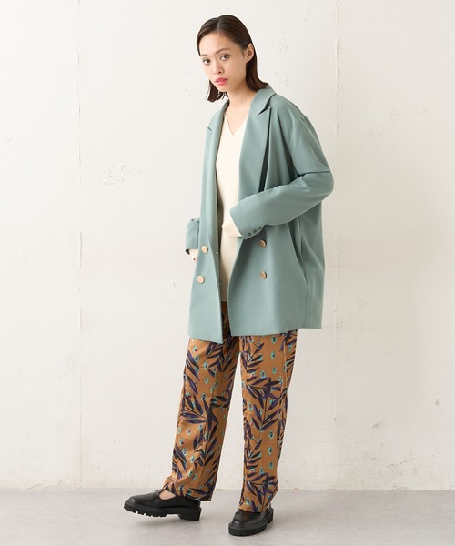 Lui's（ルイス）の「オーバーダブルジャケット（テーラードジャケット・レディース・ブラック/グリーン・FREE）」の18枚目の写真