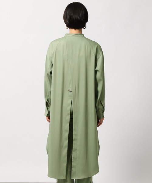 PAGEBOY（ページボーイ）の「バックスリットシャツワンピース（ワンピース・レディース・ブルー系その他/オリーブ/ブラック・FREE）」の4枚目の写真