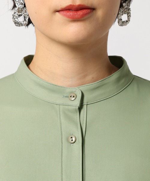 PAGEBOY（ページボーイ）の「バックスリットシャツワンピース（ワンピース・レディース・ブルー系その他/オリーブ/ブラック・FREE）」の9枚目の写真