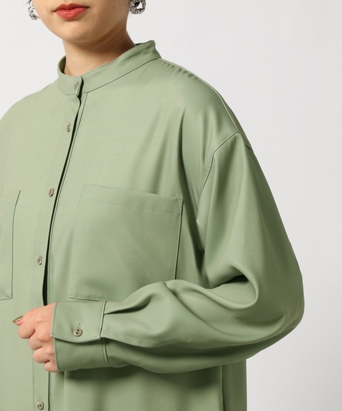 PAGEBOY（ページボーイ）の「バックスリットシャツワンピース（ワンピース・レディース・ブルー系その他/オリーブ/ブラック・FREE）」の11枚目の写真