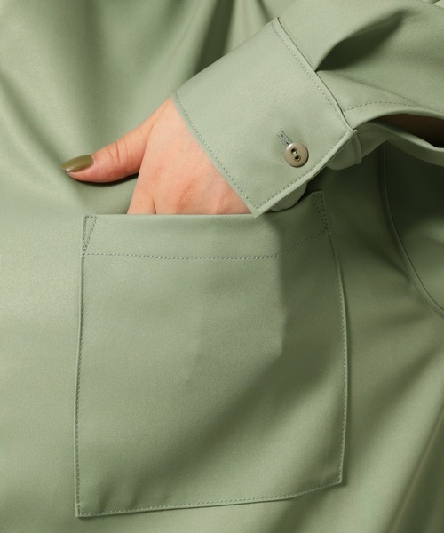 PAGEBOY（ページボーイ）の「バックスリットシャツワンピース（ワンピース・レディース・ブルー系その他/オリーブ/ブラック・FREE）」の19枚目の写真