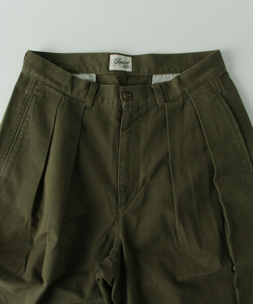 GLOSTER(グロスター)の「【GLOSTER/グロスター】ツータックチノトラウザーズ(チノパンツ・メンズ・ベージュ/ネイビー/オリーブ・SMALL/MEDIUM/LARGE)」の16枚目の写真