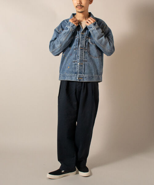 GLOSTER(グロスター)の「【GLOSTER/グロスター】ツータックチノトラウザーズ(チノパンツ・メンズ・ベージュ/ネイビー/オリーブ・SMALL/MEDIUM/LARGE)」の8枚目の写真