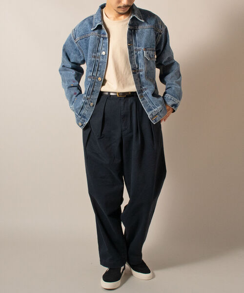 GLOSTER(グロスター)の「【GLOSTER/グロスター】ツータックチノトラウザーズ(チノパンツ・メンズ・ベージュ/ネイビー/オリーブ・SMALL/MEDIUM/LARGE)」の13枚目の写真