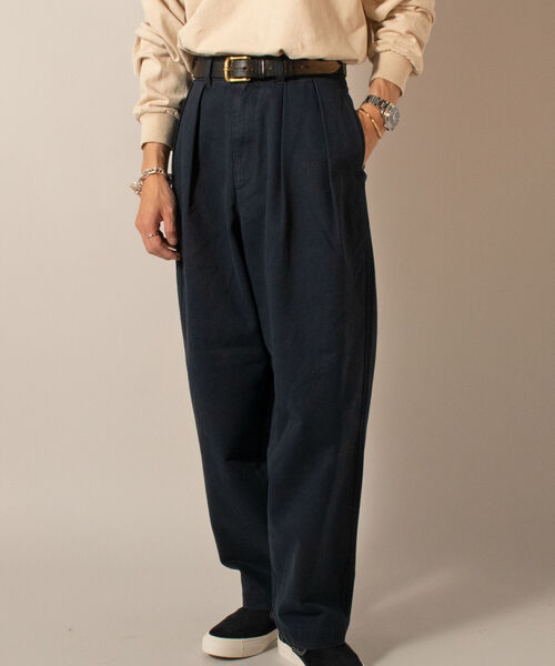 GLOSTER(グロスター)の「【GLOSTER/グロスター】ツータックチノトラウザーズ(チノパンツ・メンズ・ベージュ/ネイビー/オリーブ・SMALL/MEDIUM/LARGE)」の15枚目の写真