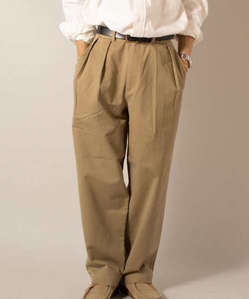 GLOSTER(グロスター)の「【GLOSTER/グロスター】ツータックチノトラウザーズ(チノパンツ・メンズ・ベージュ/ネイビー/オリーブ・SMALL/MEDIUM/LARGE)」の11枚目の写真