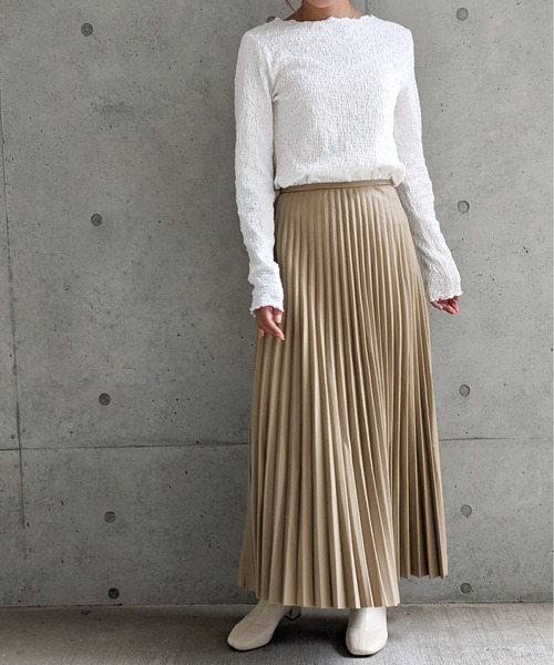 Per sist ence(パーシエンス)の「フクレジャガード ロングスリーブプルオーバー(Tシャツ/カットソー・レディース・ブラック/オフホワイト/アイボリー/グレー・FREE)」の11枚目の写真