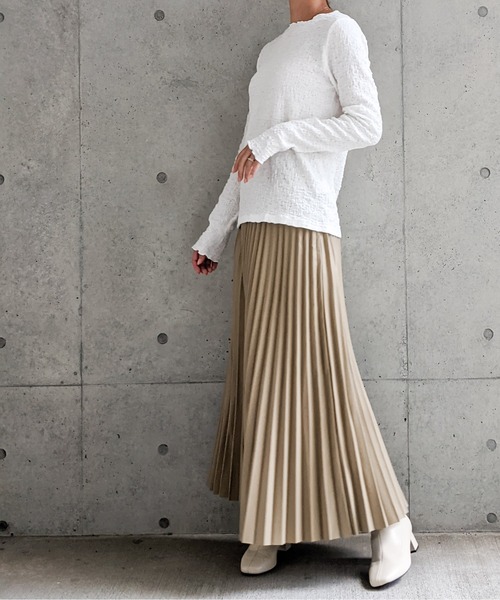 Per sist ence(パーシエンス)の「フクレジャガード ロングスリーブプルオーバー(Tシャツ/カットソー・レディース・ブラック/オフホワイト/アイボリー/グレー・FREE)」の13枚目の写真