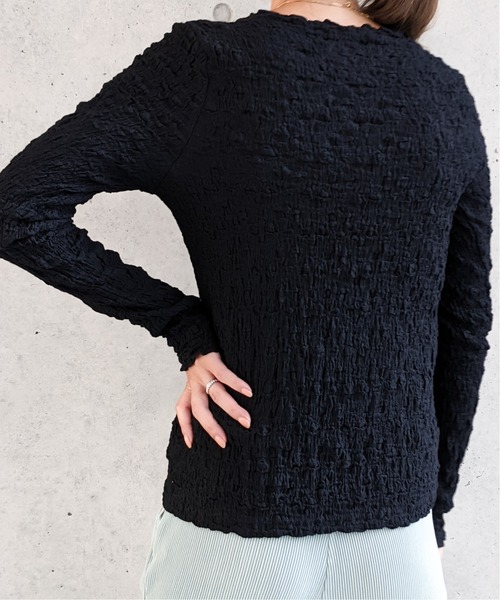 Per sist ence(パーシエンス)の「フクレジャガード ロングスリーブプルオーバー(Tシャツ/カットソー・レディース・ブラック/オフホワイト/アイボリー/グレー・FREE)」の22枚目の写真