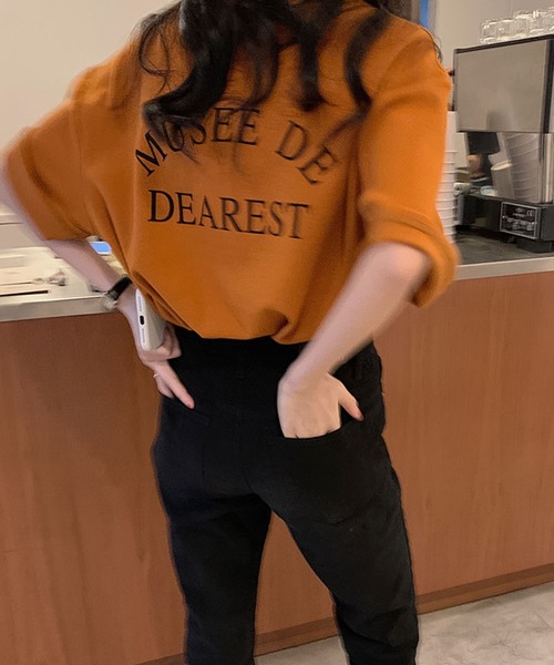 Bifrost（ビフレスト）の「バックロゴビッグシルエットTシャツ（Tシャツ/カットソー・レディース・ホワイト/ブラック/グレー/オレンジ/ブルー/アイボリー/ピンクベージュ・F）」の15枚目の写真