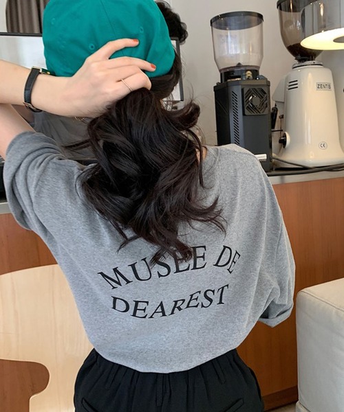 Bifrost（ビフレスト）の「バックロゴビッグシルエットTシャツ（Tシャツ/カットソー・レディース・ホワイト/ブラック/グレー/オレンジ/ブルー/アイボリー/ピンクベージュ・F）」の16枚目の写真