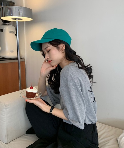 Bifrost（ビフレスト）の「バックロゴビッグシルエットTシャツ（Tシャツ/カットソー・レディース・ホワイト/ブラック/グレー/オレンジ/ブルー/アイボリー/ピンクベージュ・F）」の12枚目の写真