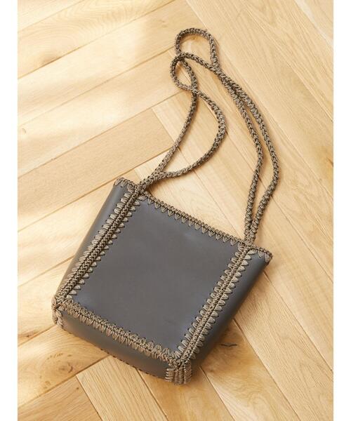 Green Parks(グリーンパークス)の「・カガリアミロングショルダートート*(トートバッグ・レディース・グレー/ブラウン/グリーン/ブラック・FREE)」の10枚目の写真