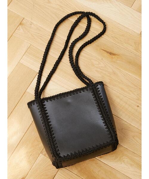 Green Parks(グリーンパークス)の「・カガリアミロングショルダートート*(トートバッグ・レディース・グレー/ブラウン/グリーン/ブラック・FREE)」の11枚目の写真