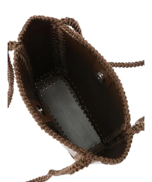 Green Parks(グリーンパークス)の「・カガリアミロングショルダートート*(トートバッグ・レディース・グレー/ブラウン/グリーン/ブラック・FREE)」の14枚目の写真