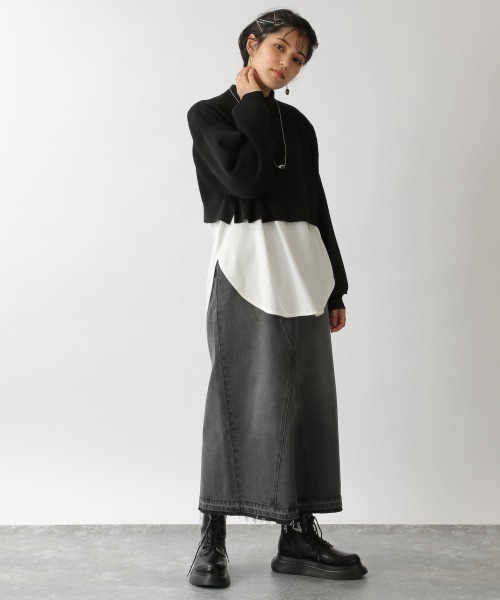 ショートニットセットワンピース