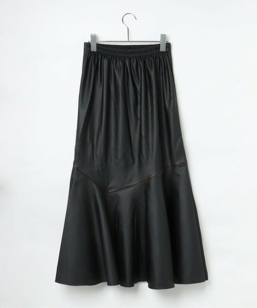VENCEEXCHANGE（ヴァンスエクスチェンジ）の「【メディア紹介商品】合皮切り替えマーメイドスカート（スカート・レディース・ブラック/ブラウン・M）」の18枚目の写真