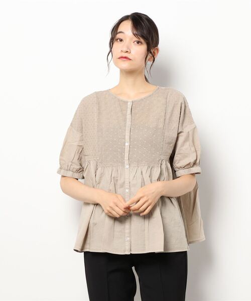 Eaphi 新品未開封 コットンレースパッチワーク ブラウス