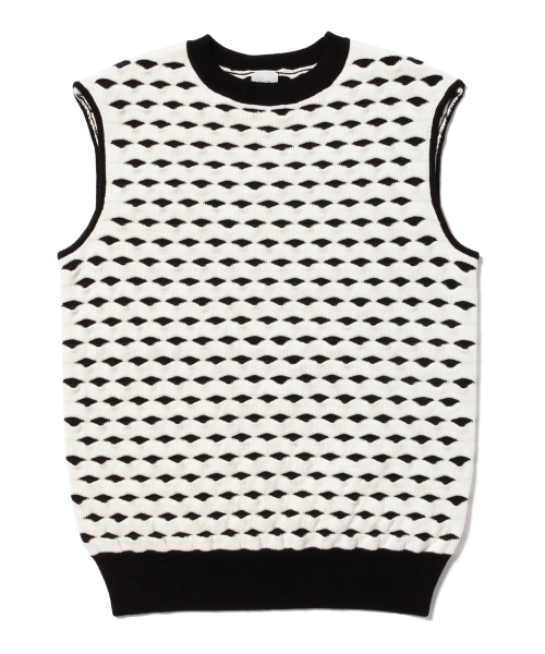 Demi-Luxe BEAMS（デミルクス ビームス）の「ELIN / ジャカード クルーネック ベスト（ニット/セーター・レディース・ブラック・ONE SIZE）」の12枚目の写真