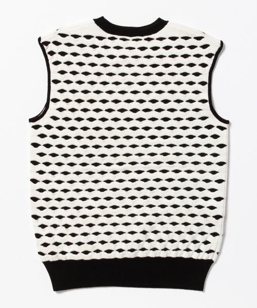 Demi-Luxe BEAMS（デミルクス ビームス）の「ELIN / ジャカード クルーネック ベスト（ニット/セーター・レディース・ブラック・ONE SIZE）」の7枚目の写真