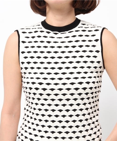 Demi-Luxe BEAMS（デミルクス ビームス）の「ELIN / ジャカード クルーネック ベスト（ニット/セーター・レディース・ブラック・ONE SIZE）」の11枚目の写真